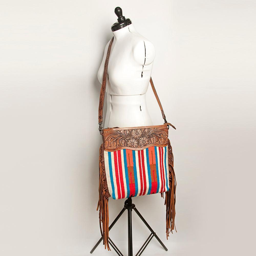 American Darling Tooled Saddle Blanket Crossbody