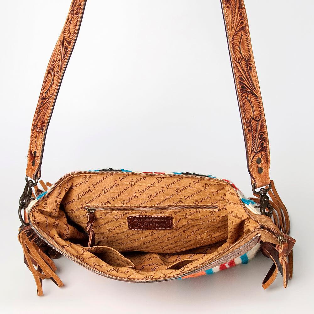 American Darling Tooled Saddle Blanket Crossbody