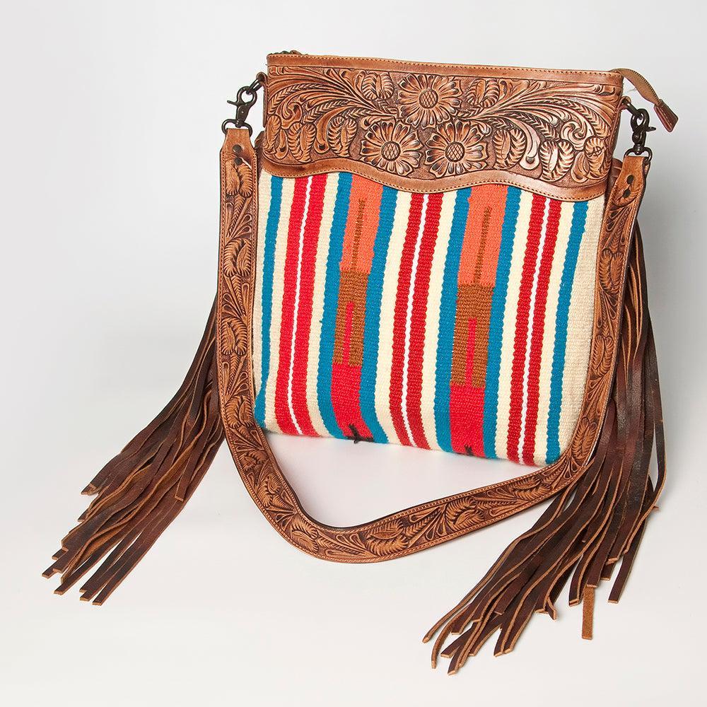 American Darling Tooled Saddle Blanket Crossbody