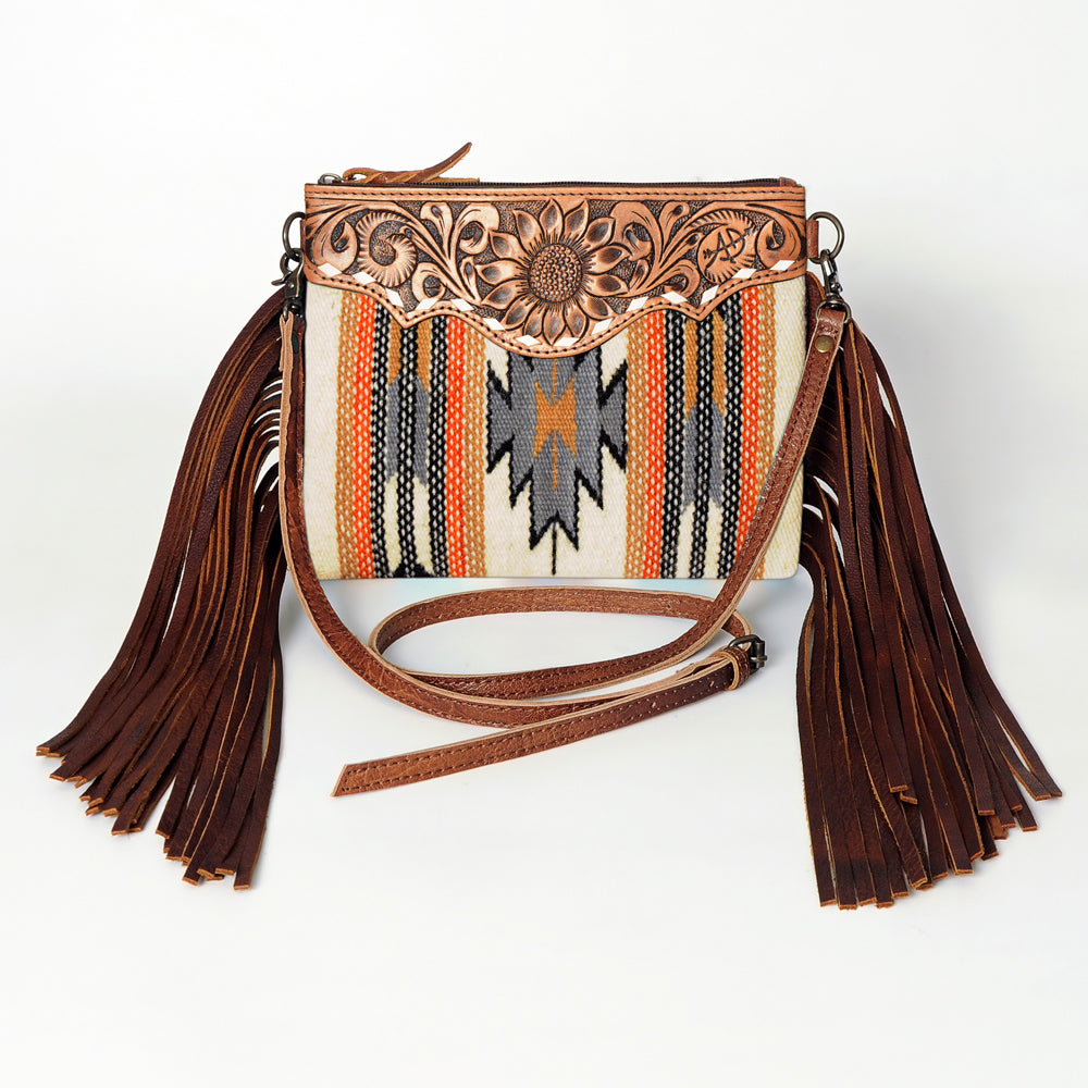 American Darling Crossbody Saddle Blanket Genuine Leather