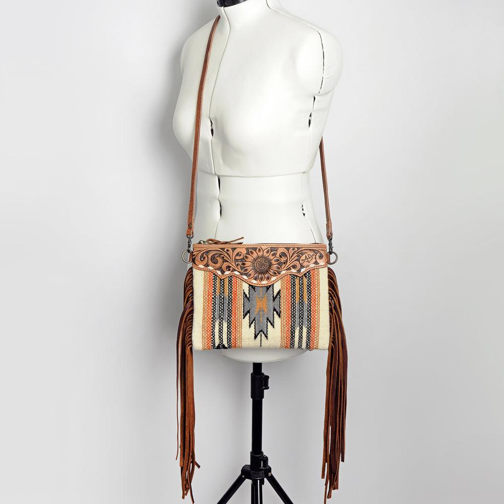 American Darling Crossbody Saddle Blanket Genuine Leather