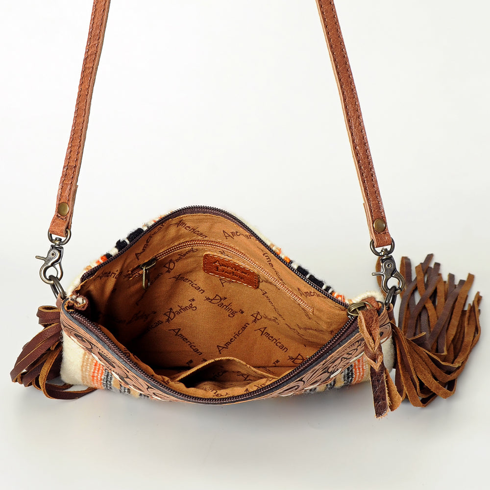 American Darling Crossbody Saddle Blanket Genuine Leather