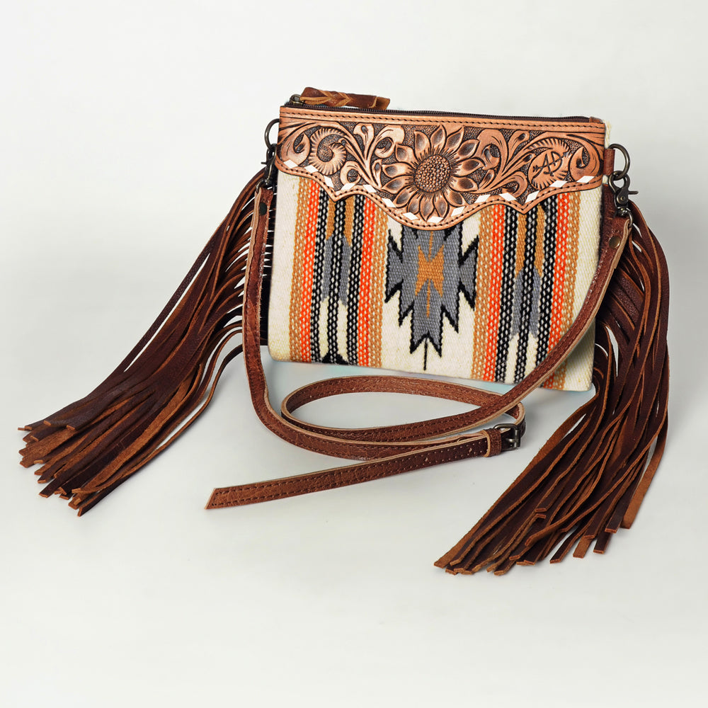 American Darling Crossbody Saddle Blanket Genuine Leather
