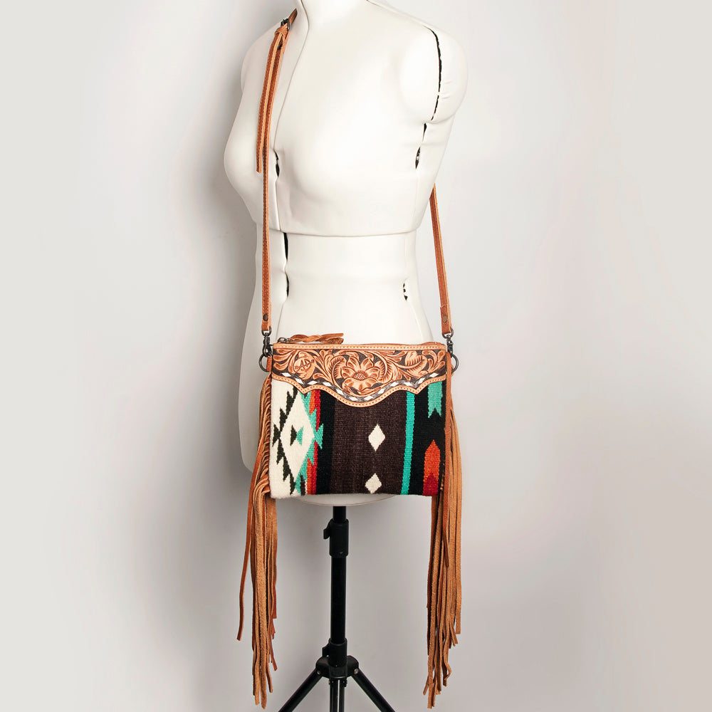 American Darling Crossbody Saddle Blanket Genuine Leather
