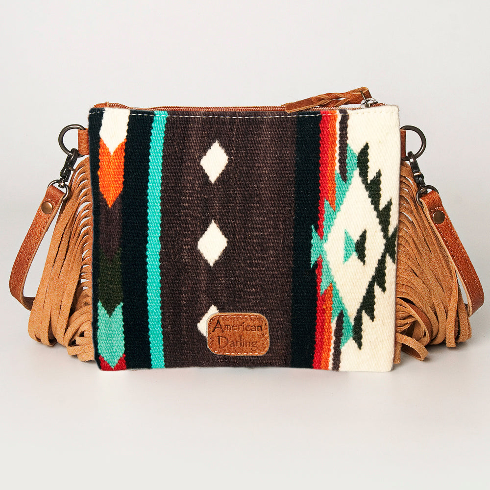 American Darling Crossbody Saddle Blanket Genuine Leather