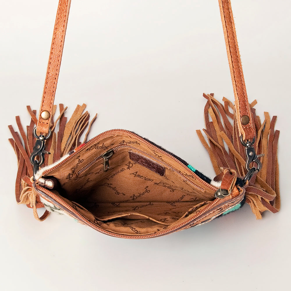 American Darling Crossbody Saddle Blanket Genuine Leather