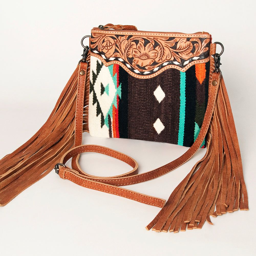 American Darling Crossbody Saddle Blanket Genuine Leather