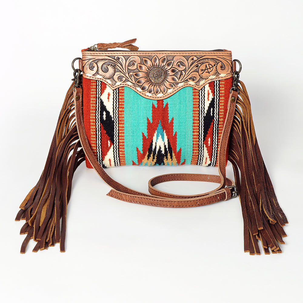 American Darling Crossbody Saddle Blanket Genuine Leather