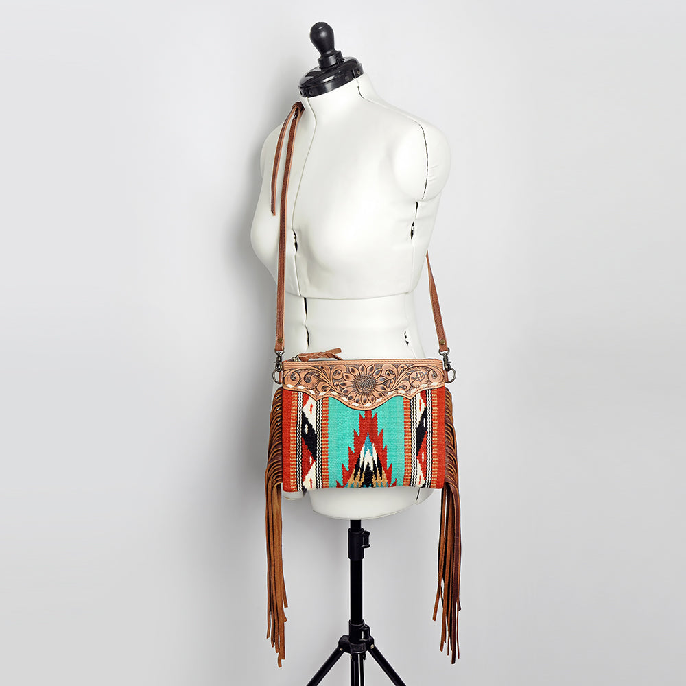 American Darling Crossbody Saddle Blanket Genuine Leather