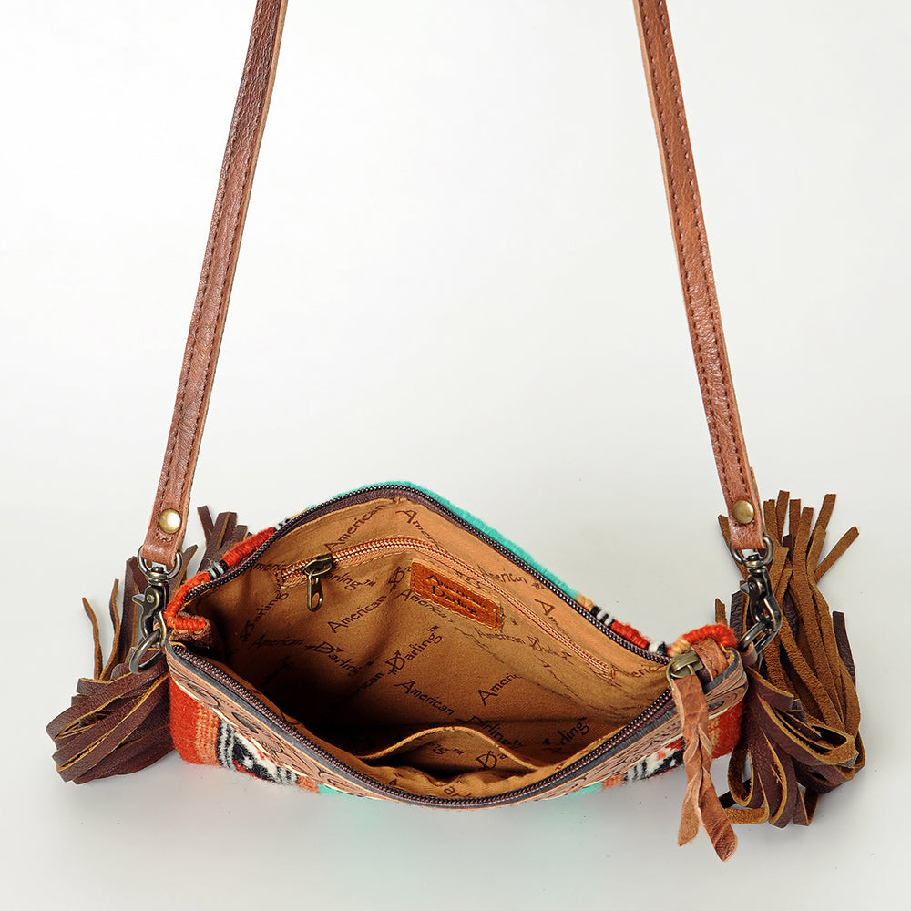 American Darling Crossbody Saddle Blanket Genuine Leather