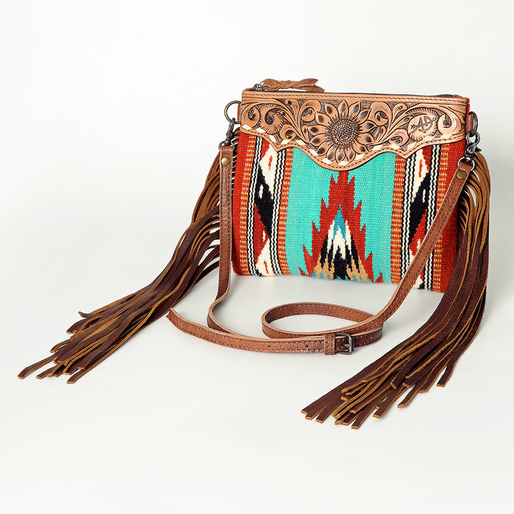 American Darling Crossbody Saddle Blanket Genuine Leather