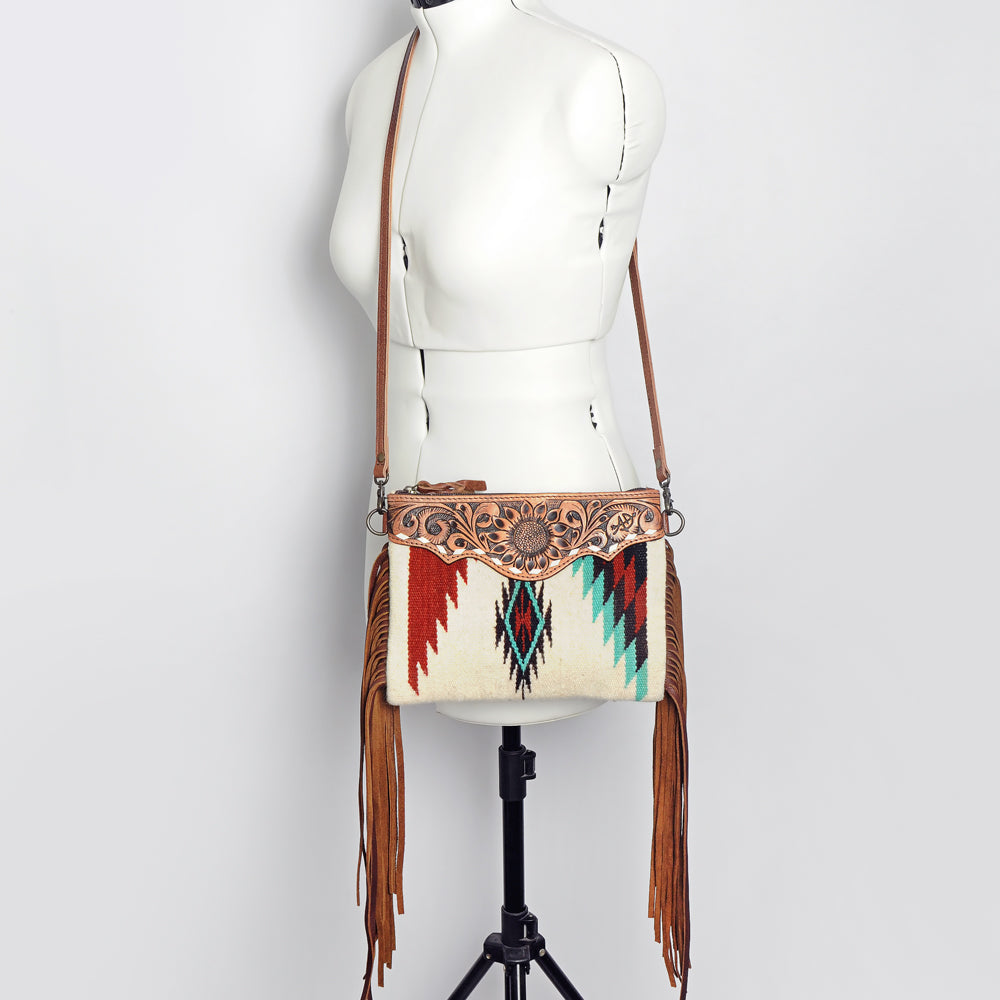 American Darling Crossbody Saddle Blanket Genuine Leather
