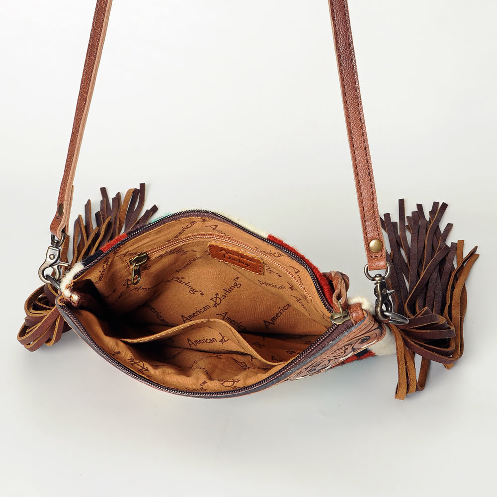 American Darling Crossbody Saddle Blanket Genuine Leather