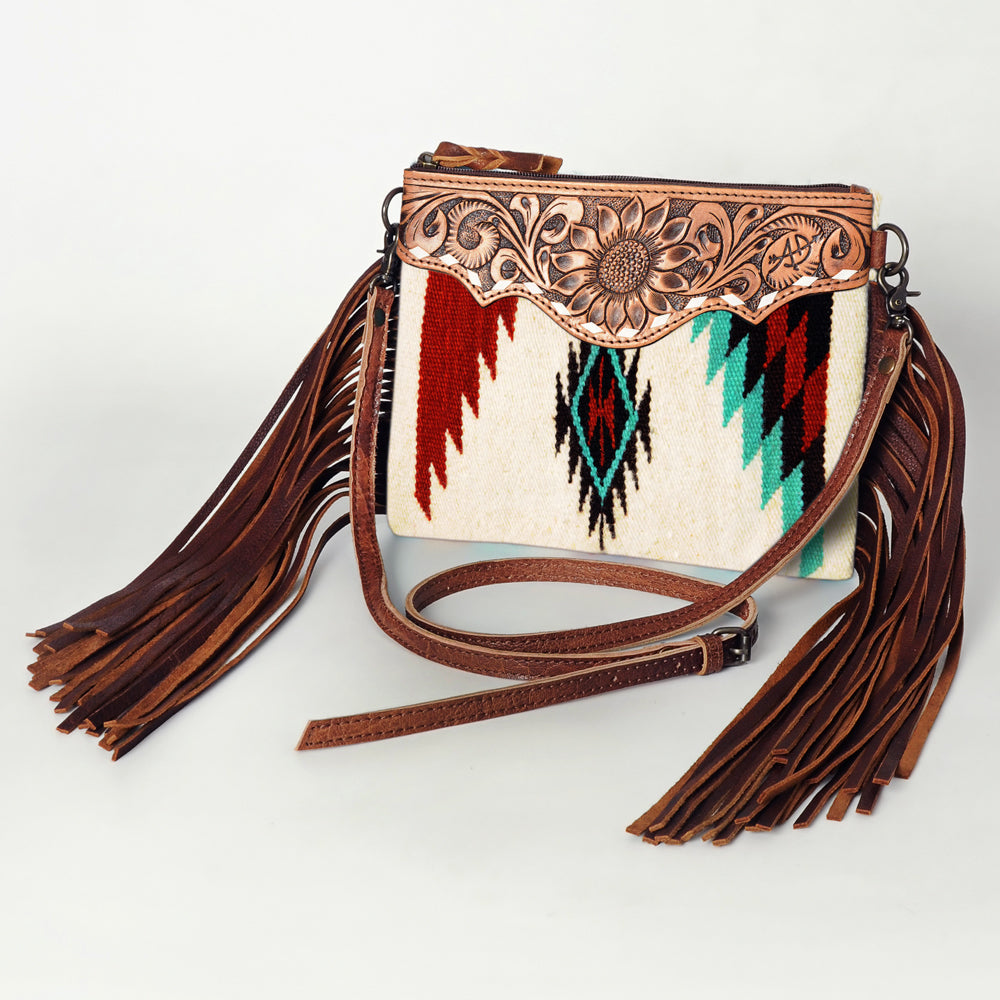 American Darling Crossbody Saddle Blanket Genuine Leather