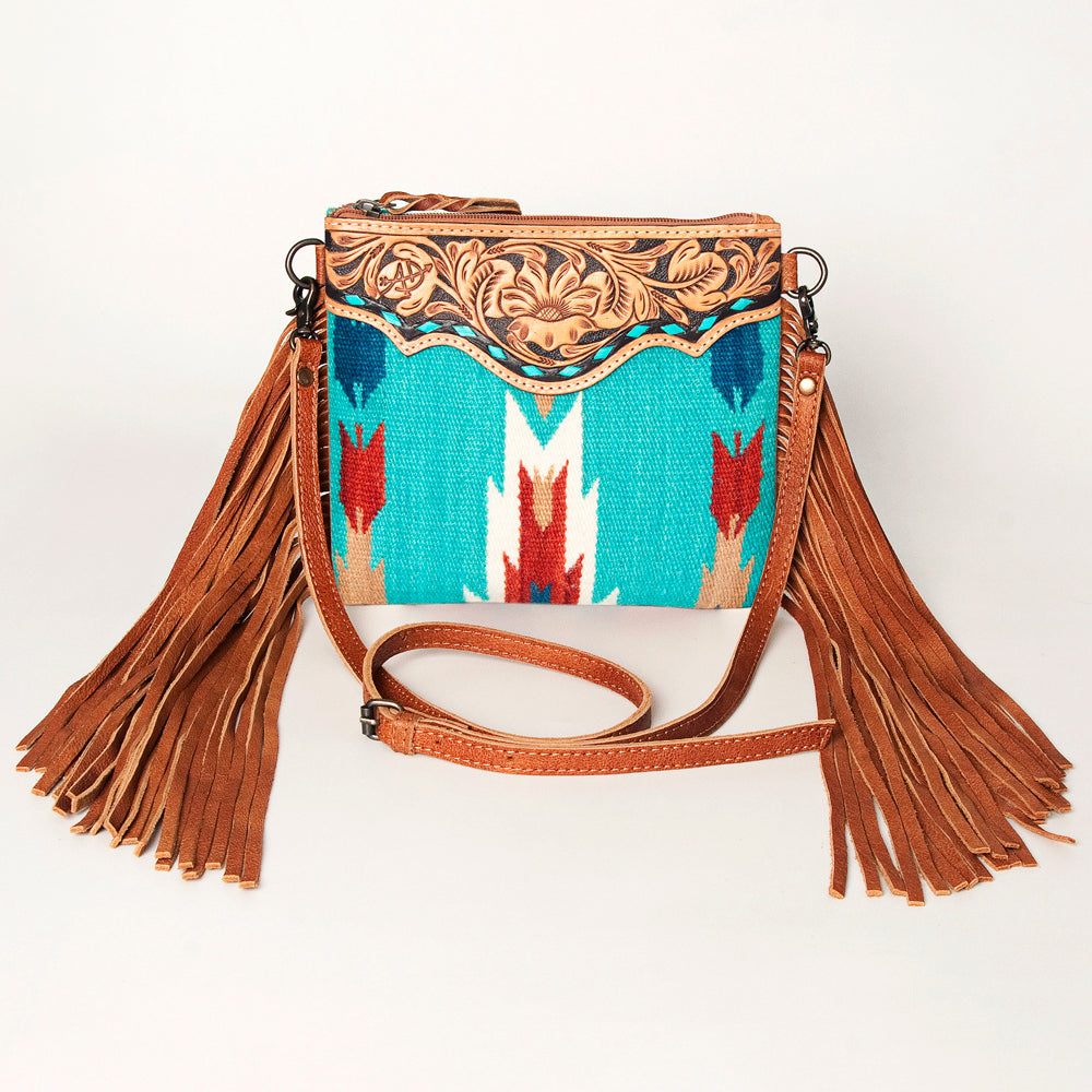 American Darling Crossbody Saddle Blanket Genuine Leather