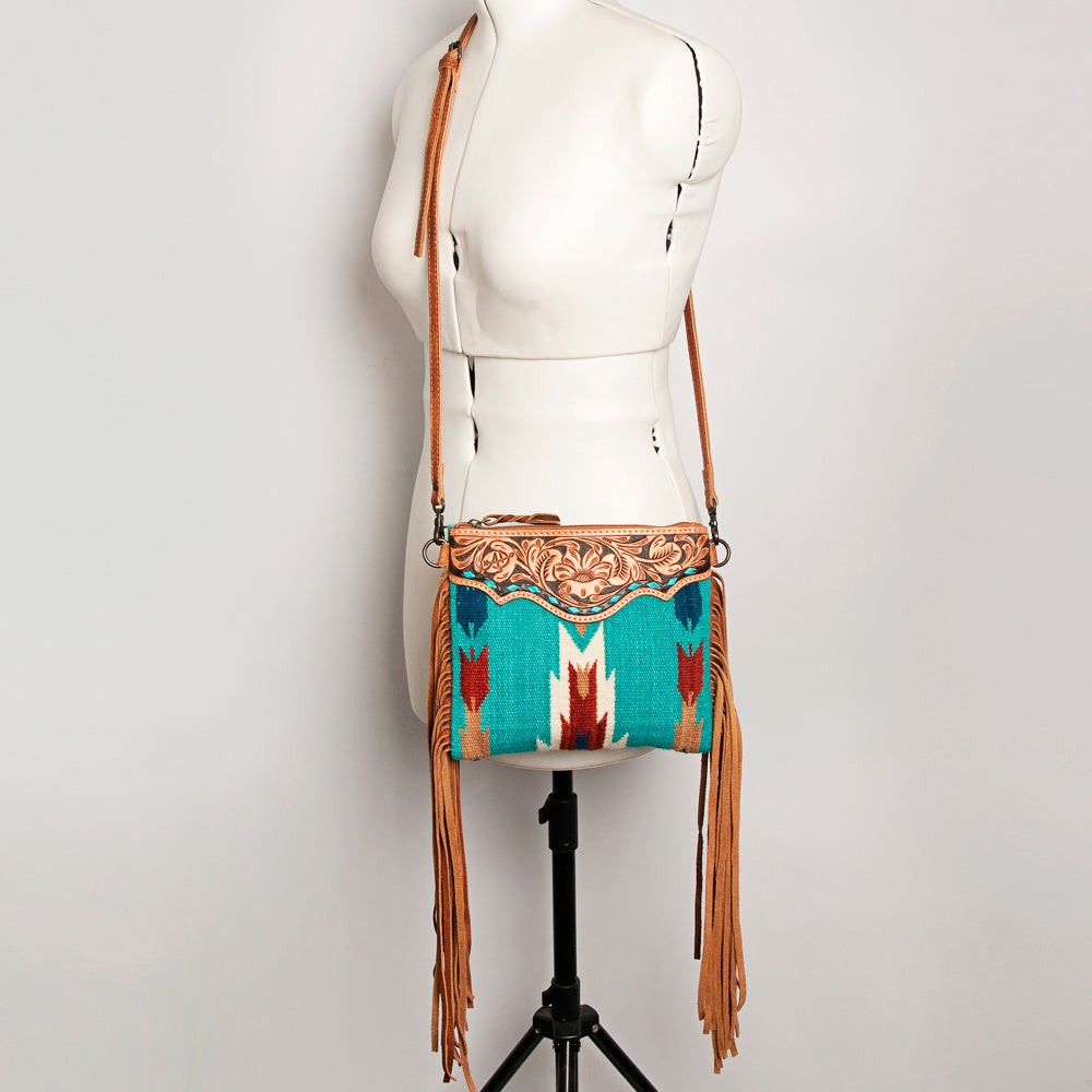 American Darling Crossbody Saddle Blanket Genuine Leather