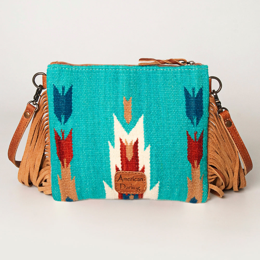 American Darling Crossbody Saddle Blanket Genuine Leather