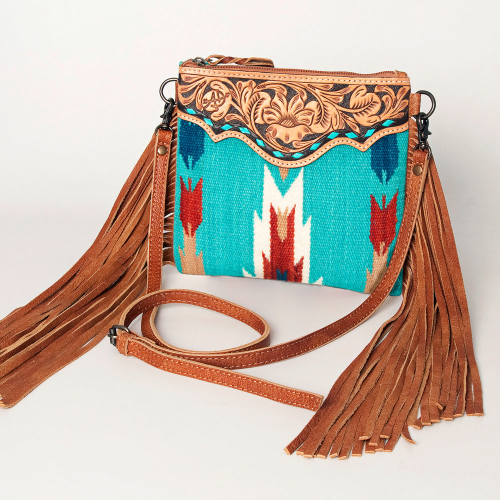 American Darling Crossbody Saddle Blanket Genuine Leather