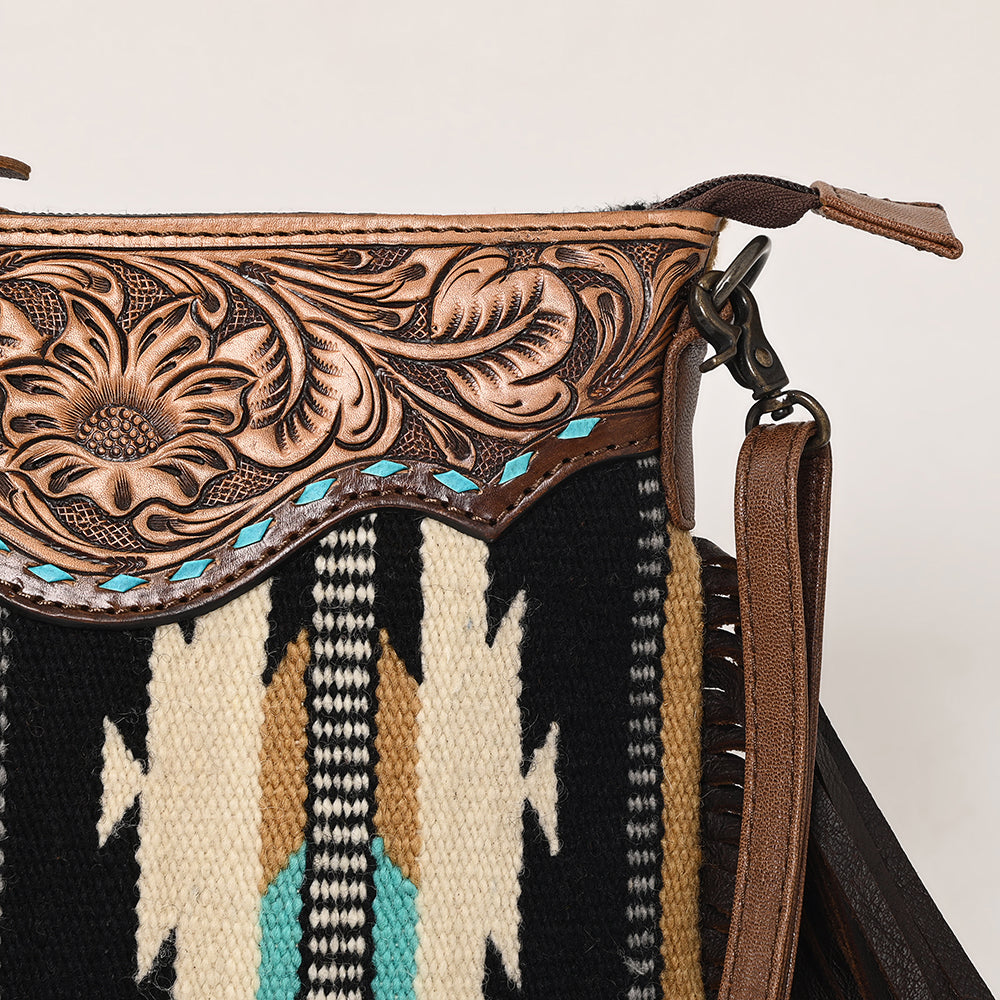 American Darling Crossbody Saddle Blanket Genuine Leather