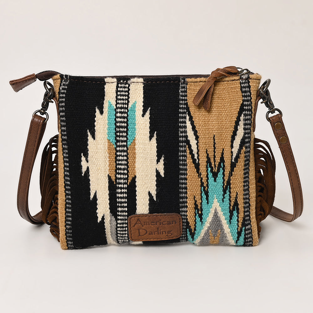American Darling Crossbody Saddle Blanket Genuine Leather