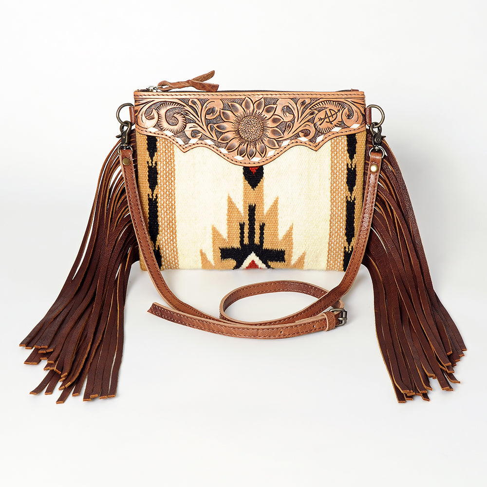 American Darling Crossbody Saddle Blanket Genuine Leather