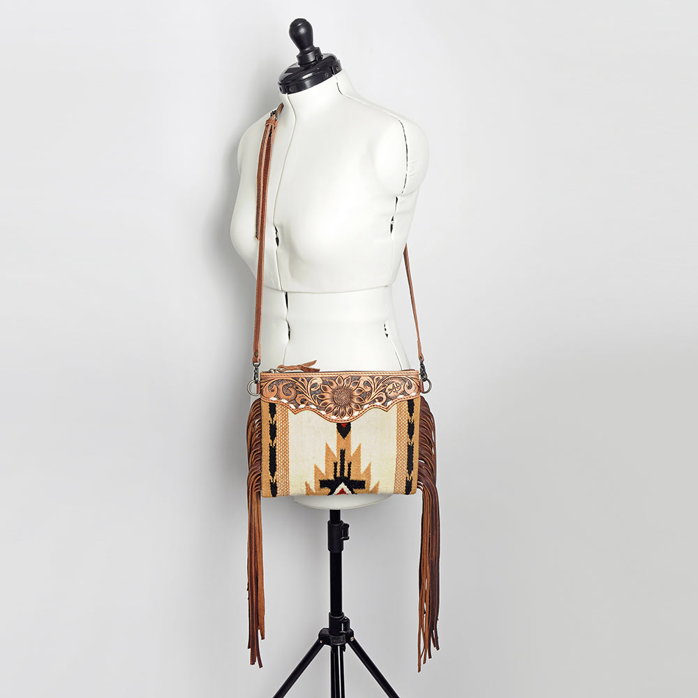 American Darling Crossbody Saddle Blanket Genuine Leather