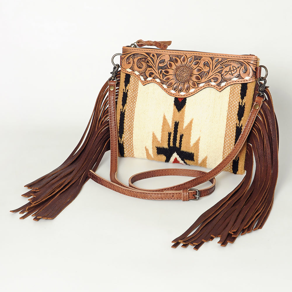 American Darling Crossbody Saddle Blanket Genuine Leather
