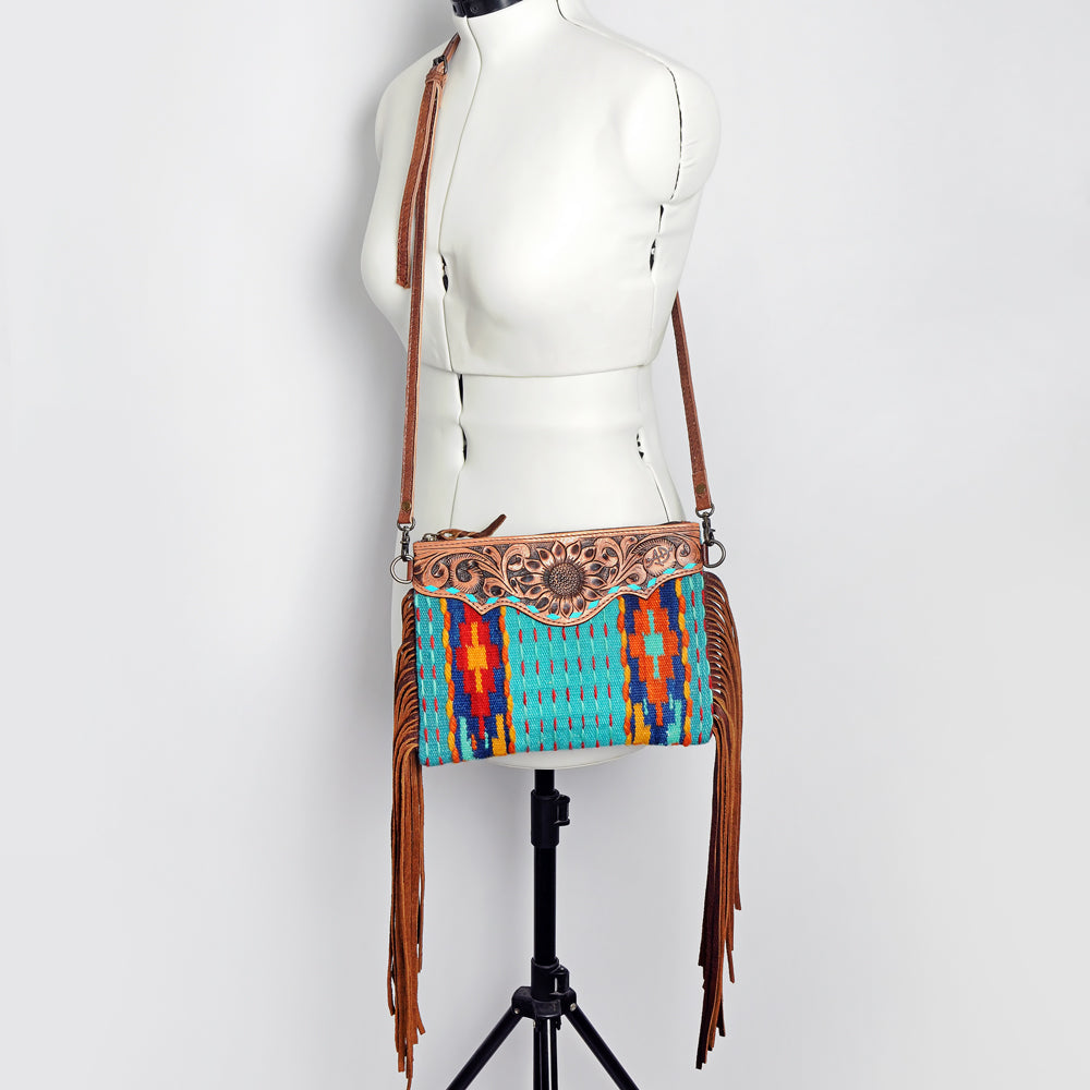 American Darling Crossbody Saddle Blanket Genuine Leather
