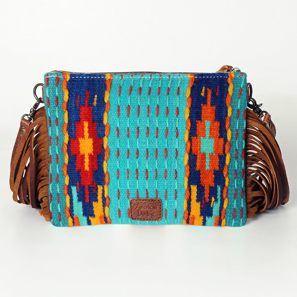 American Darling Crossbody Saddle Blanket Genuine Leather