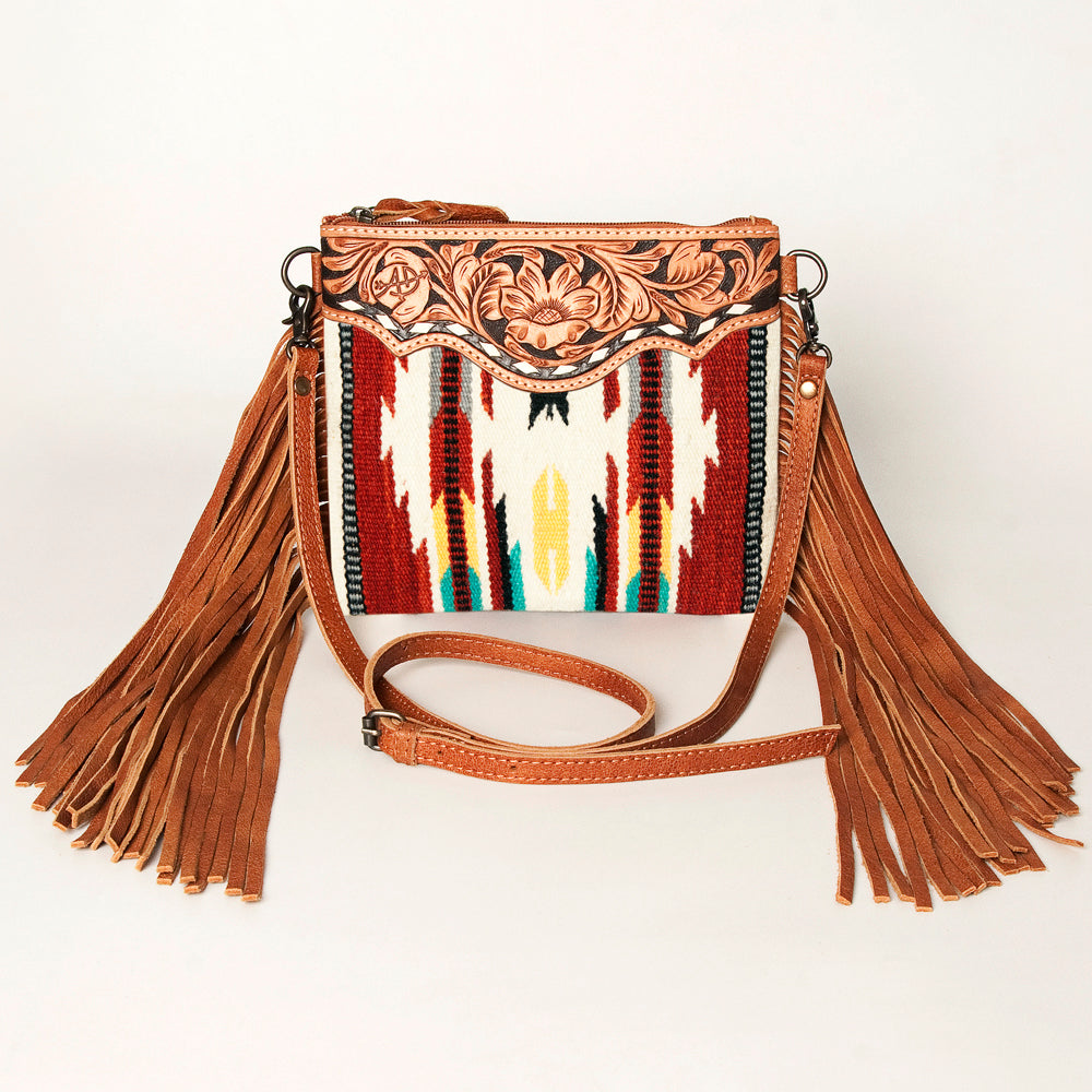 American Darling Crossbody Saddle Blanket Genuine Leather