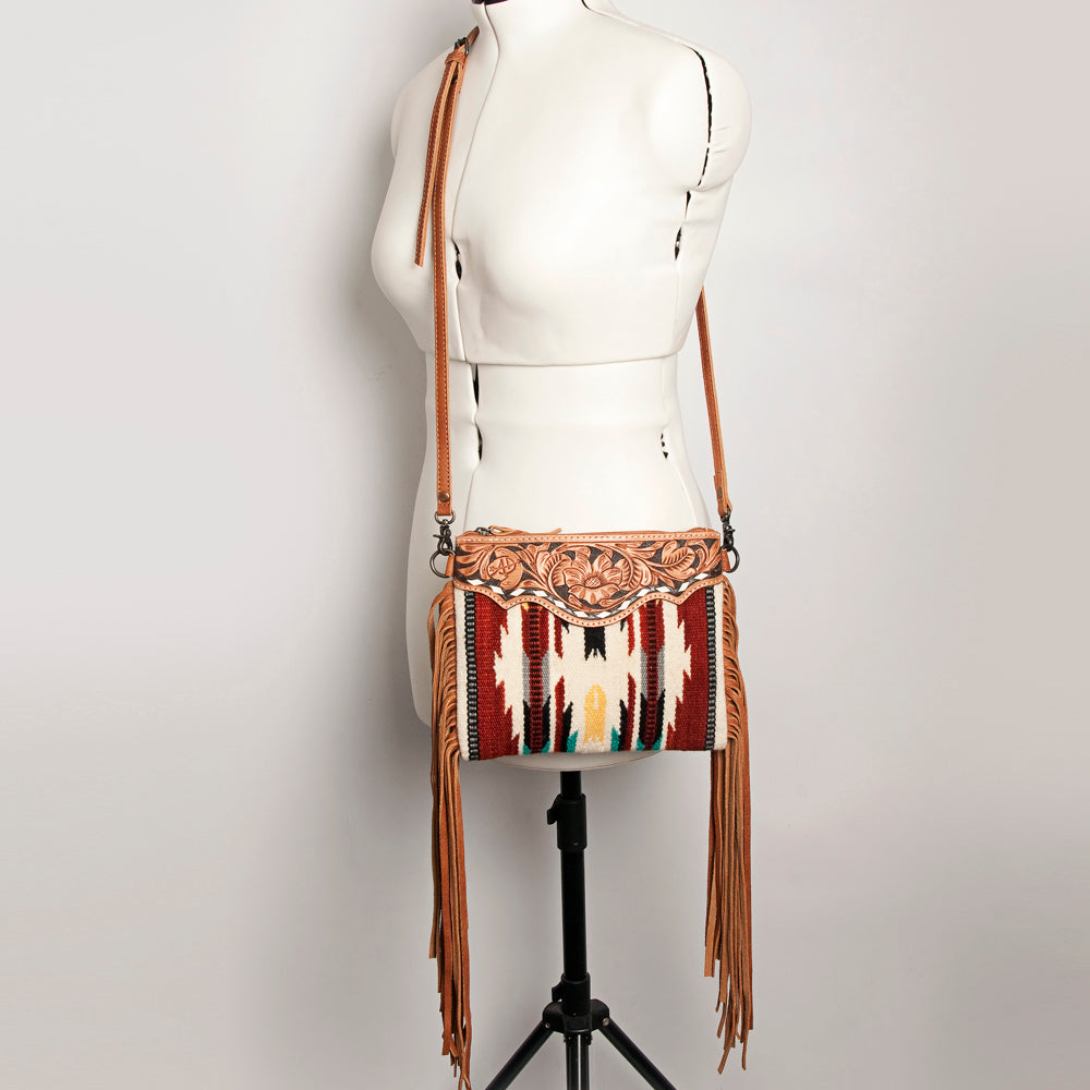 American Darling Crossbody Saddle Blanket Genuine Leather