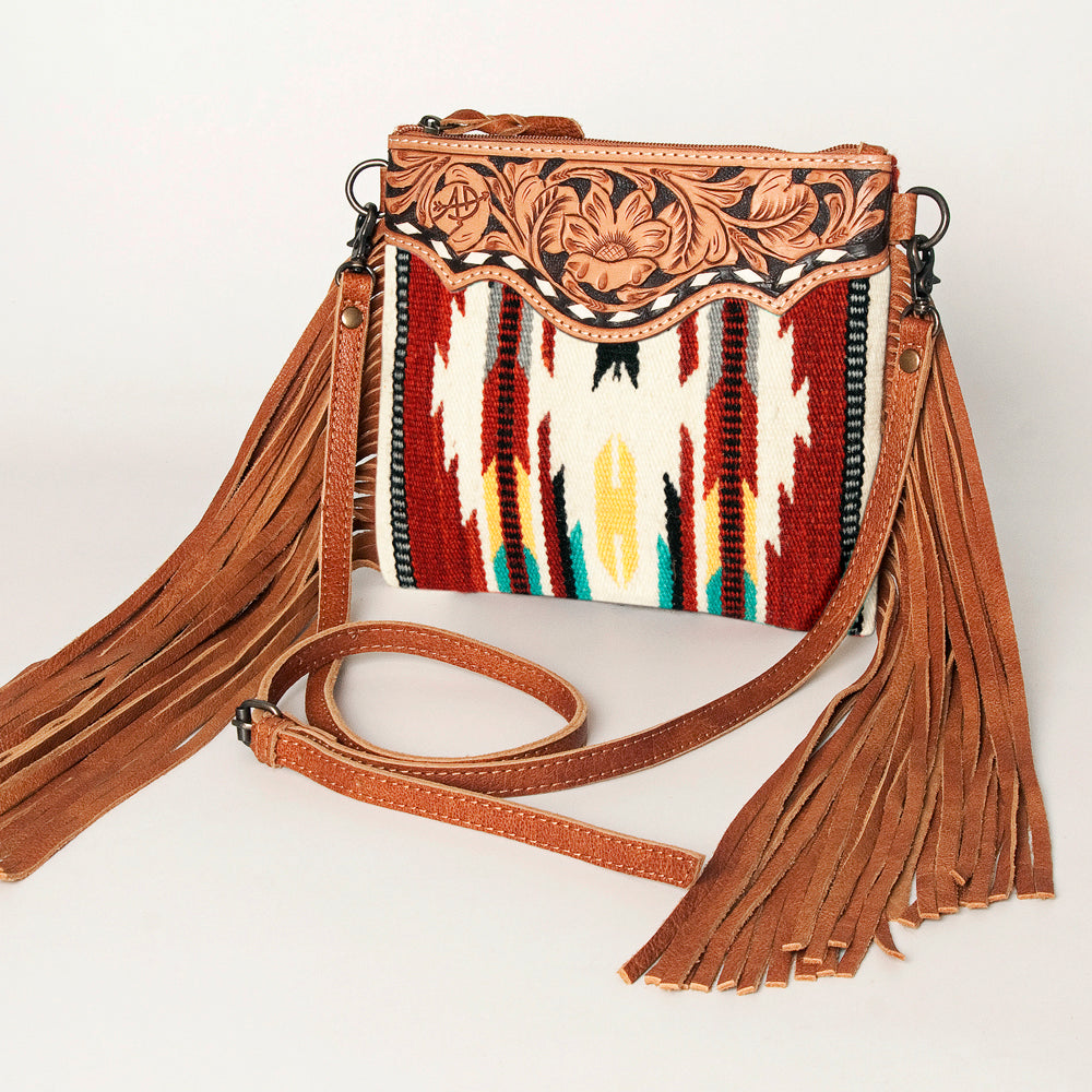 American Darling Crossbody Saddle Blanket Genuine Leather