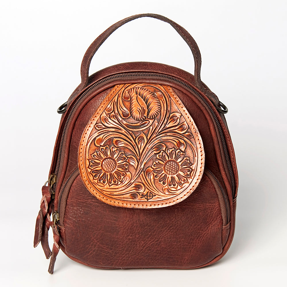 American Darling Hand-Tooled Genuine Leather Bag