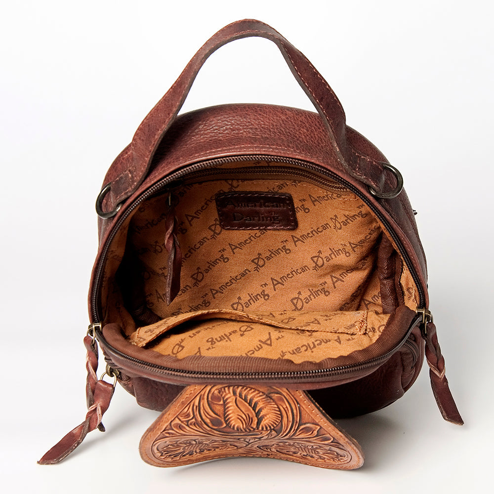 American Darling Hand-Tooled Genuine Leather Bag