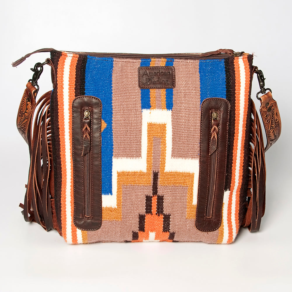 American Darling Signature Crossbody Hand Tooled Saddle Blanket Genuine Leather women bag western handbag purse