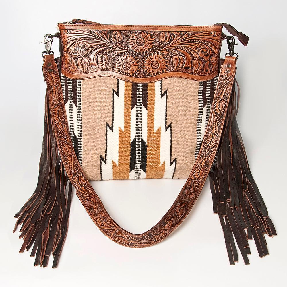 American Darling Saddle Blanket & Tooled Leather Crossbody Bag