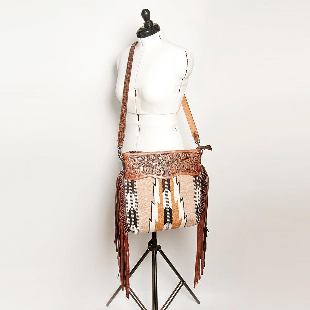 American Darling Saddle Blanket & Tooled Leather Crossbody Bag