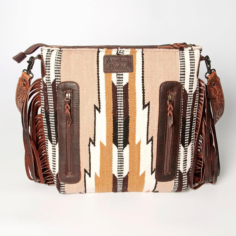 American Darling Saddle Blanket & Tooled Leather Crossbody Bag