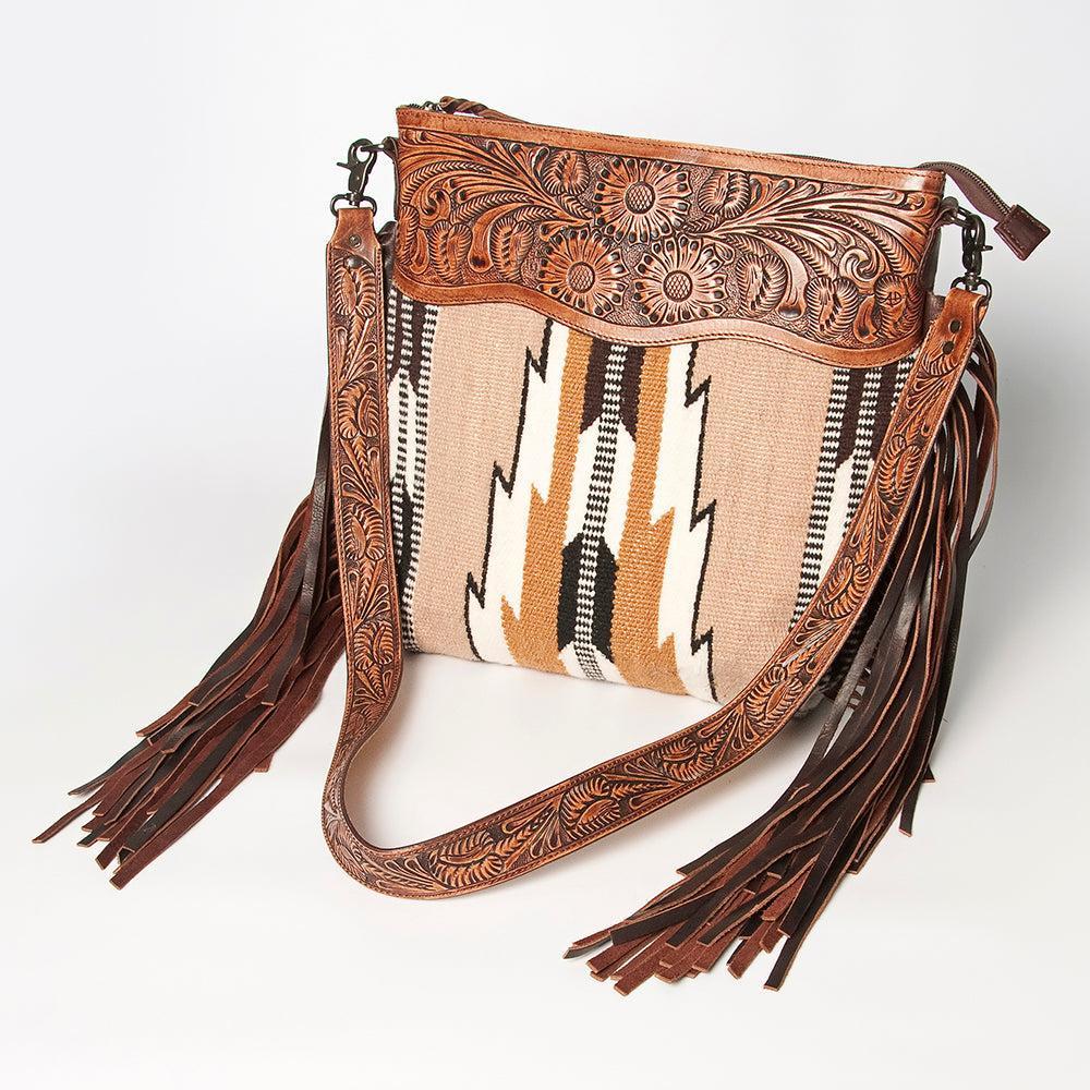 American Darling Saddle Blanket & Tooled Leather Crossbody Bag