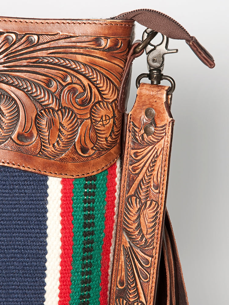 American Darling Signature Crossbody Hand Tooled Saddle Blanket Genuine Leather women bag western handbag purse