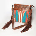 American Darling Hand-Tooled Saddle Blanket Leather Crossbody Bag