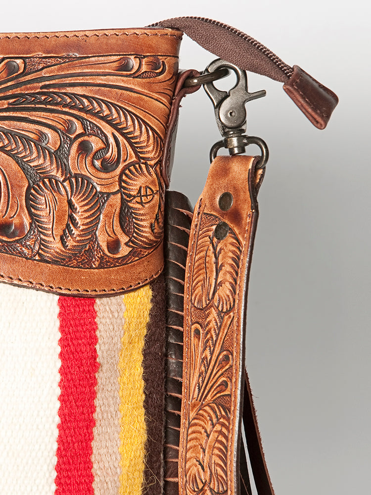 American Darling Signature Crossbody Hand Tooled Saddle Blanket Genuine Leather women bag western handbag purse
