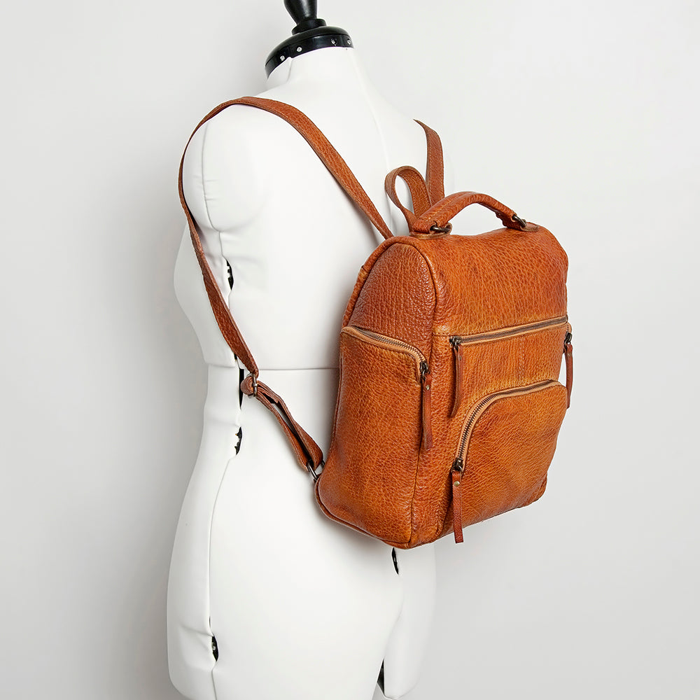 Never Mind Backpack Vintage Handmade Genuine Cowhide Leather