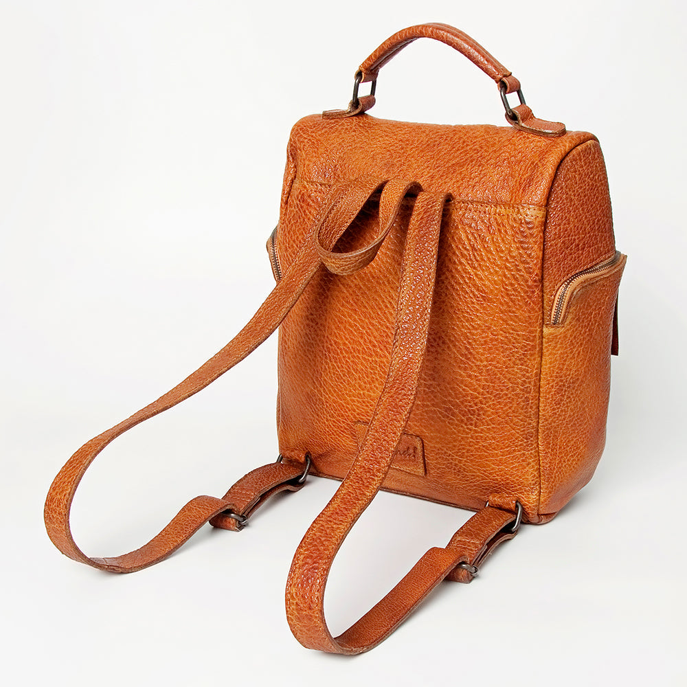 Never Mind Backpack Vintage Handmade Genuine Cowhide Leather