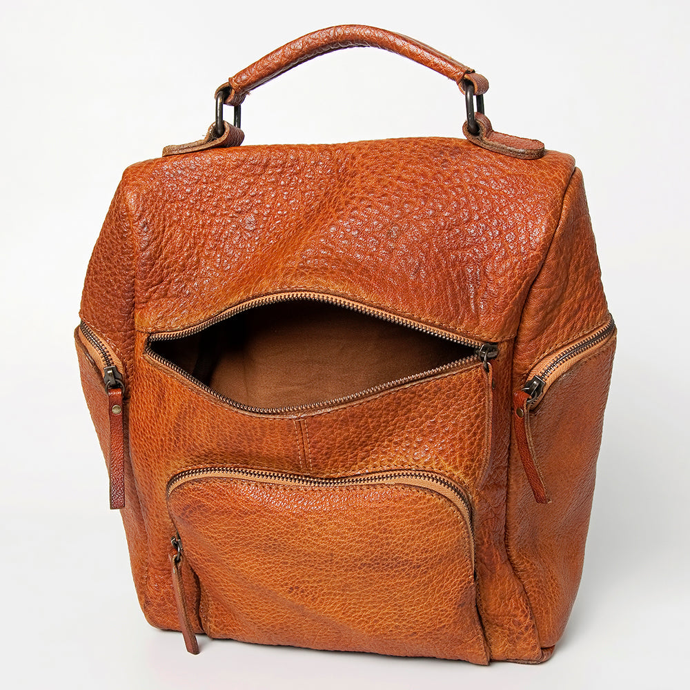 Never Mind Backpack Vintage Handmade Genuine Cowhide Leather