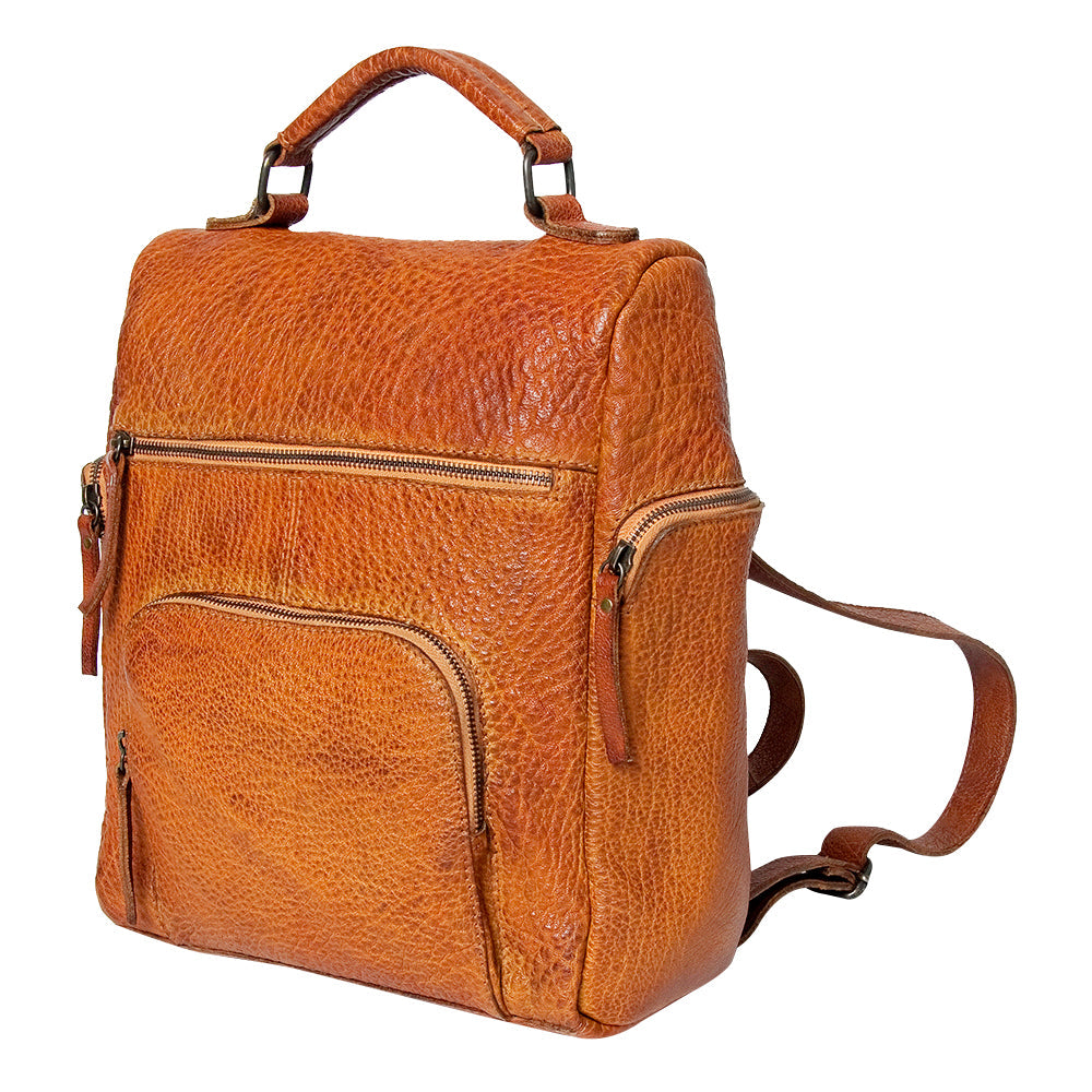 Never Mind Backpack Vintage Handmade Genuine Cowhide Leather