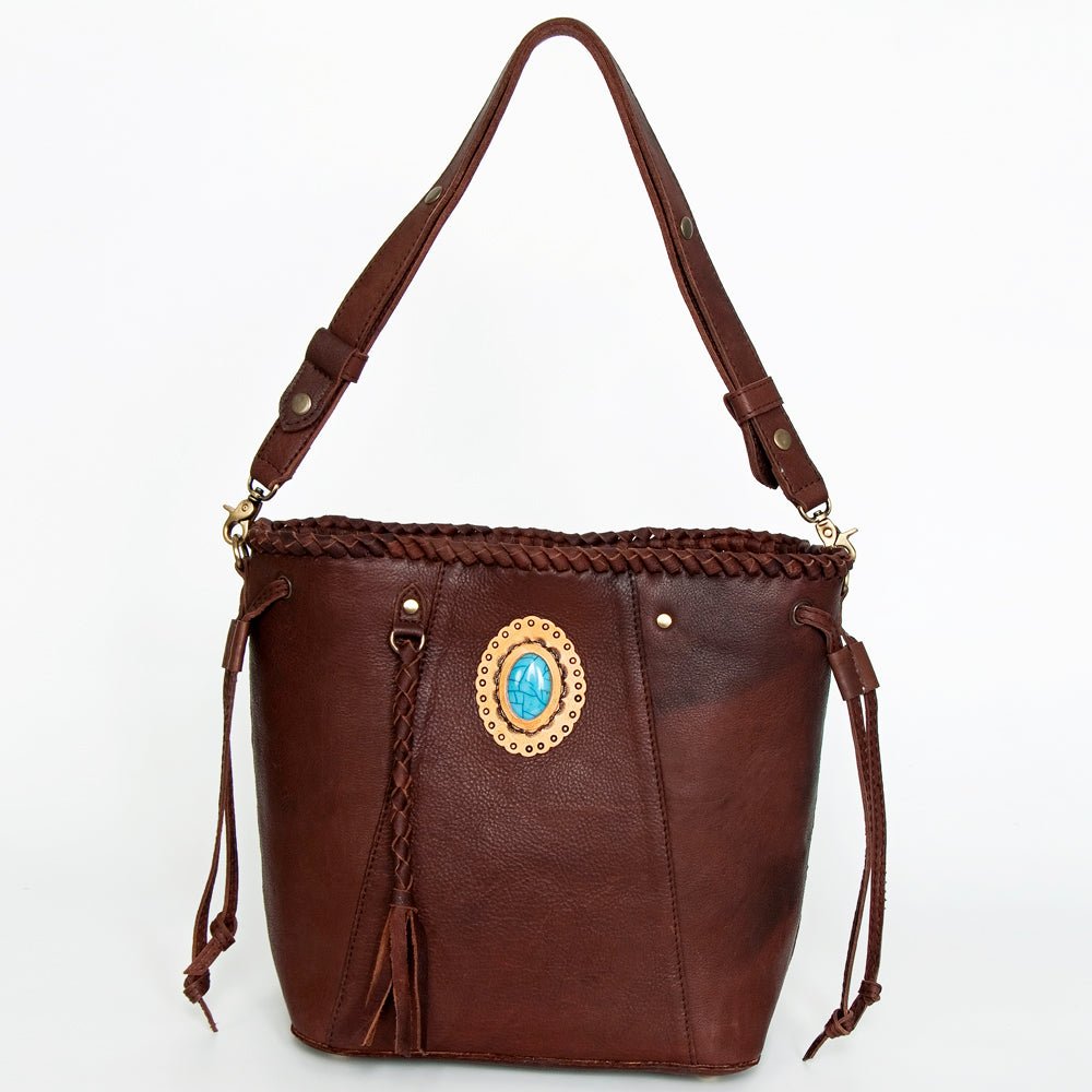 American Darling Bucket Full Grain Genuine Leather Western Women Bag Handbag Purse | Travel Bags College Casual