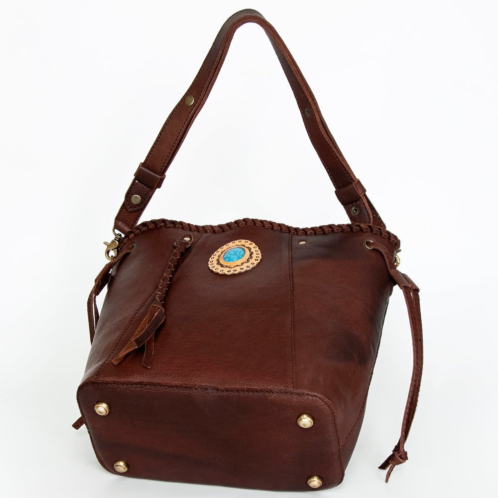 American Darling Bucket Full Grain Genuine Leather Western Women Bag Handbag Purse | Travel Bags College Casual