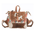 Ohlay Backpack Upcycled Canvas Hair-On Genuine Leather