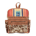 OHLAY Upcycled Canvas Hair-On Leather Backpack